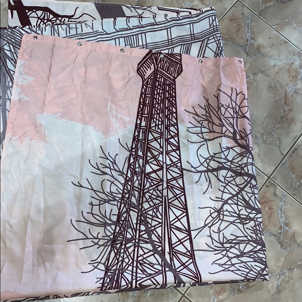**SALE** EUC -Beautiful Cloth Paris Shower Curtain